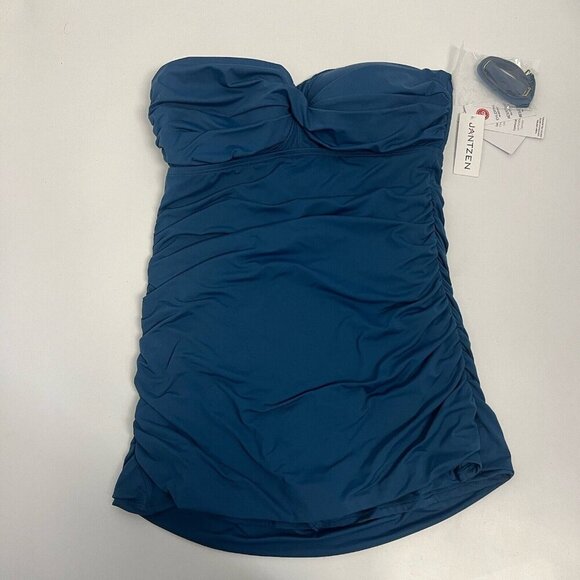 NEW NWT Jantzen one 1 pc swim suit swim dress US 10 lined TUMMY CONTROL padded - Picture 10 of 10